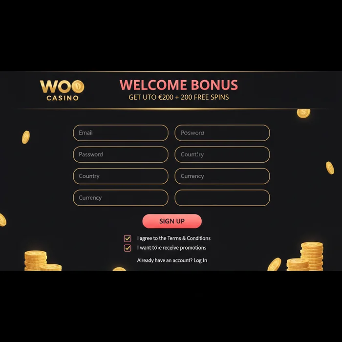 Inscription Casino Woo Casino